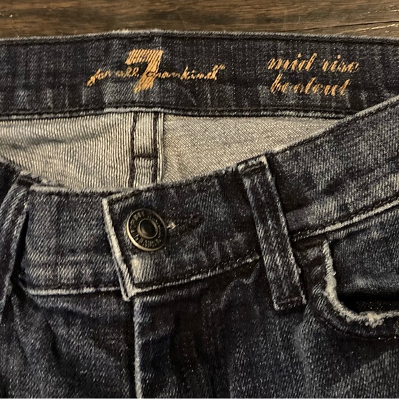 Seven for All Mankind Mid Rise Dark Wash Bootcut Jeans Sz 26 - Picture 6 of 10